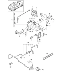 Ricircolo dei gas di scarico/sistema di aspirazione (Modello: 059E) Cayenne 92A (958) 3.0L DIESEL >>05/2011