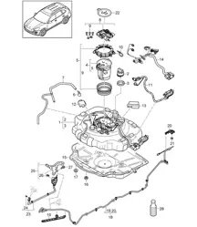Uitlaatgasbehandelingssysteem / Voor voertuigen met selectieve katalytische reductie (SCR) (CNRB,CVVA, CVVB,CVVC+ PR:1E9) Cayenne 92A (958) 3.0L Diesel 05/2012-18