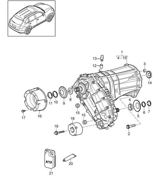 Diagram 305-020 Porsche Cayman 987C/981C (2005-2016) Trasmissione