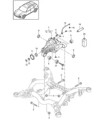 Differenziale asse posteriore / Pronto per l'installazione senza: differenziale a slittamento limitato (PR:1Y0) Cayenne 92A (958) 2011-18