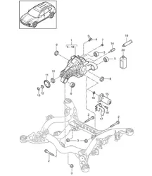 Differenziale asse posteriore / Pronto per l'installazione con: differenziale a slittamento limitato / Elettrico (PR:1Y1) Cayenne 92A (958) 2011-18