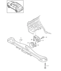 Transfer box / Transmission suspension Cayenne 92A (958) 2011-18