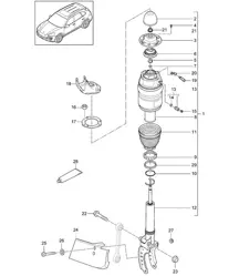 空气弹簧 / 减震器支柱 (PR:1BK) Cayenne 92A (958) >>2014
