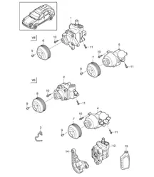 Dirección asistida / Bomba de dirección asistida / Bomba tándem (PR:0AB,0AC, 0AW) Cayenne 92A (958) 2015>>