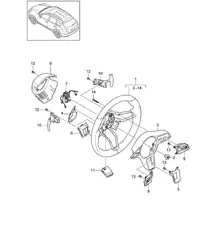 Lenkräder (PR:2X2, Tiptronic-Steuerung am Lenkrad) Cayenne 92A (958) 2015>>