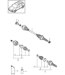 Drive shaft Cayenne 92A (958) >>2014
