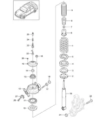 Suspension / Steel (PR:1BA,1BH, 1BW,1BZ) Cayenne 92A (958)  2015>>