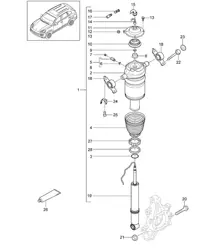Suspension / Air spring (PR:1BK) Cayenne 92A (958) 2015>>