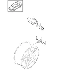 Tyre pressure control system Cayenne 92A (958) 2015>> 