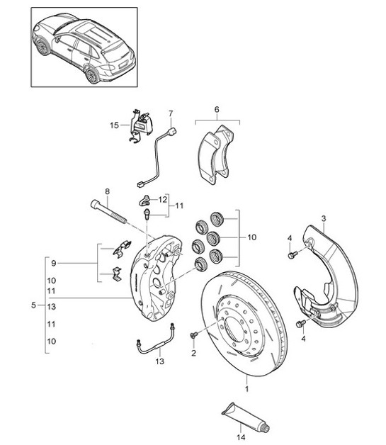 Diagram 602-000 Porsche Cayenne Coupé V6 3.0L 353 PS 