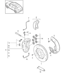 Frein à disque / Train avant Cayenne 92A (958) 2015>>