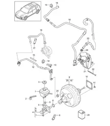 Maître-cylindre de frein / Servofrein / Conduite de dépression Cayenne 92A (958) >>2014