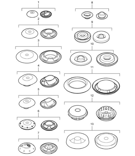 Diagram 801-002 Porsche Cayenne S V6 3.0L Hybrid 380HP Body