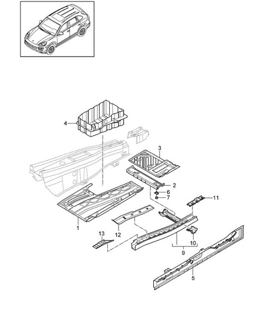 Diagram 801-022 Porsche 911 & 912 (1965-1989) Body