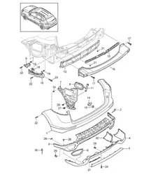 后保险杠 - 第二代 - Cayenne 92A (958) 2015>>
