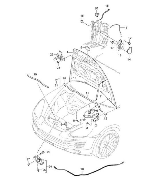 Diagram 803-000 Porsche Cayenne MK3 (958) 2010-2017 Karosserie