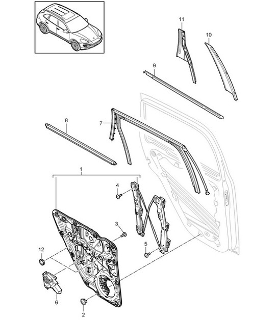 Diagram 804-040 Porsche Panamera Diésel V6 3.0L Carrocería