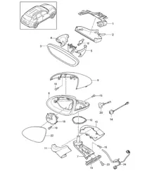 Specchietto retrovisore / Specchio esterno / Accessori Cayenne 92A (958) >>2014