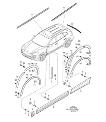 Modanature - inferiori esterne - Cayenne 92A (958) >>2014