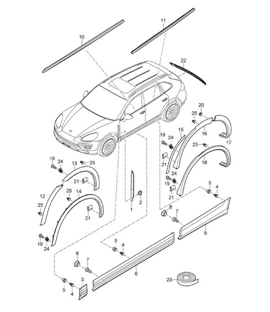 Diagram 810-005 Porsche Cayenne Coupe Turbo V8 4.0L Petrol 550Hp 