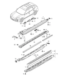 内衬 / 配件 / 门槛 Cayenne 92A (958) 2011-18