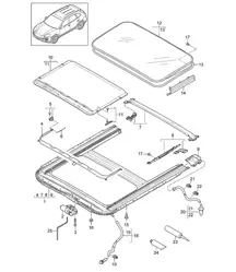 天窗 (PR:3FE) 卡宴 92A (958) 2011-18
