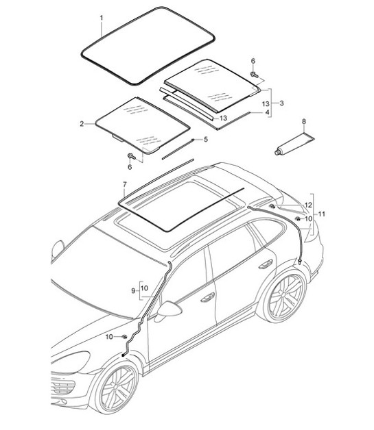 Diagram 811-005 Porsche Cayenne 92A (958) 2010-2017 Body