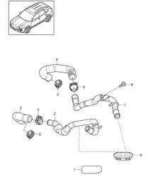 Hose water box  Cayenne 92A (958) 2011-18