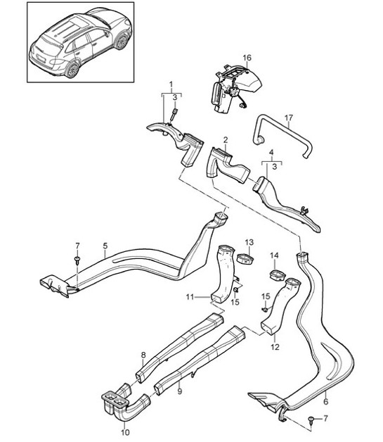 Diagram 813-030 Porsche Boxster 986/987/981 (1997-2016) Body