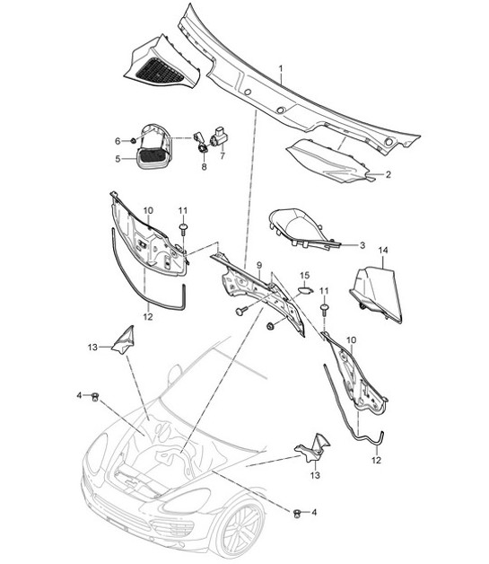 Diagram 813-090 Porsche Cayman 2.7L 987C 2006-08 Body