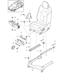 Asiento delantero / Accesorios Cayenne 92A (958) 2011-18