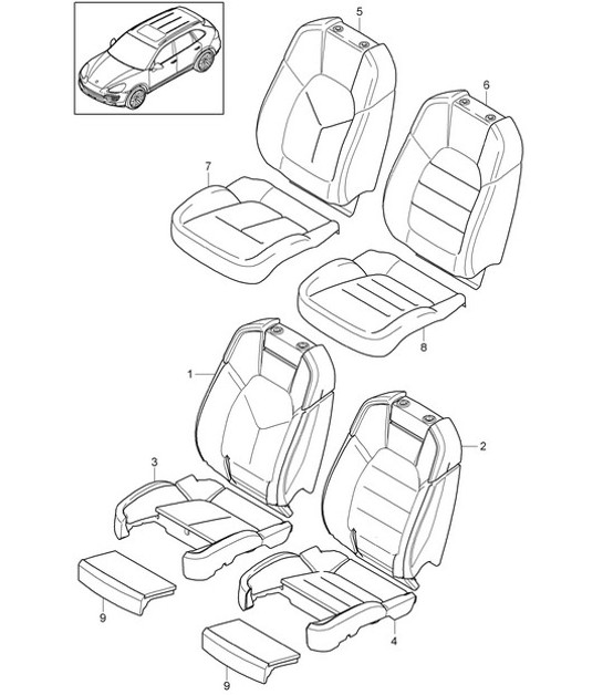 Diagram 817-008 Porsche 911 & 912 (1965-1989) Body