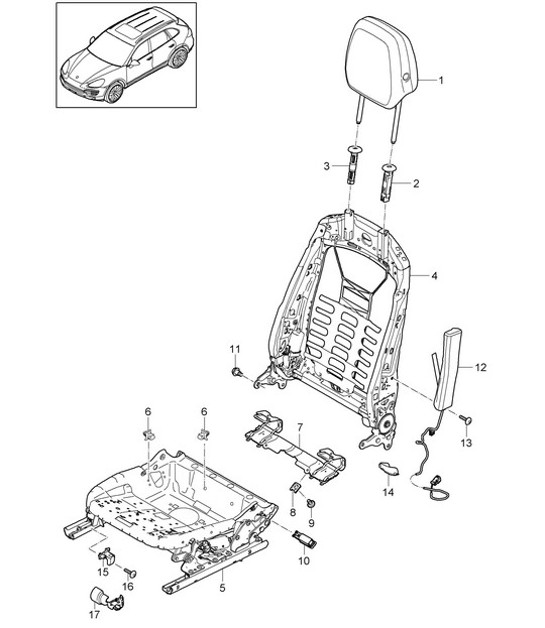 Diagram 817-025 Porsche Cayenne S E-Hybrid Coupé V6 3.0L 519Hp 