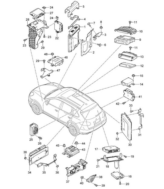 Diagram 901-002 Porsche Macan GTS Petrol 3.0L V6 360Bhp Electrical equipment