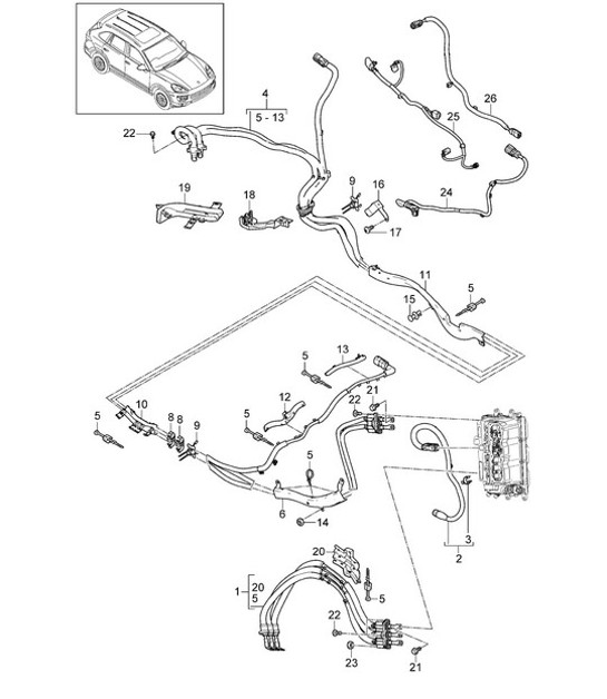 Diagram 901-035 Porsche Cayman 987C/981C（2005-2016 年） 电子设备