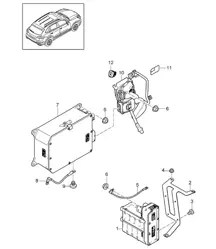 Scambiatore di calore / Parte posteriore / Batteria / INTERIEUR / Caricabatterie / Batteria / Presa di ricarica Cayenne 92A (958) 2015>>