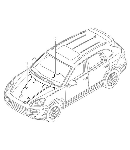 Diagram 902-007 Porsche Cayenne 9PA (955) 2003-2006 Electrical equipment