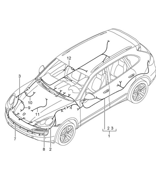 Diagram 902-010 Porsche 968 (1992-1995) Electrical equipment