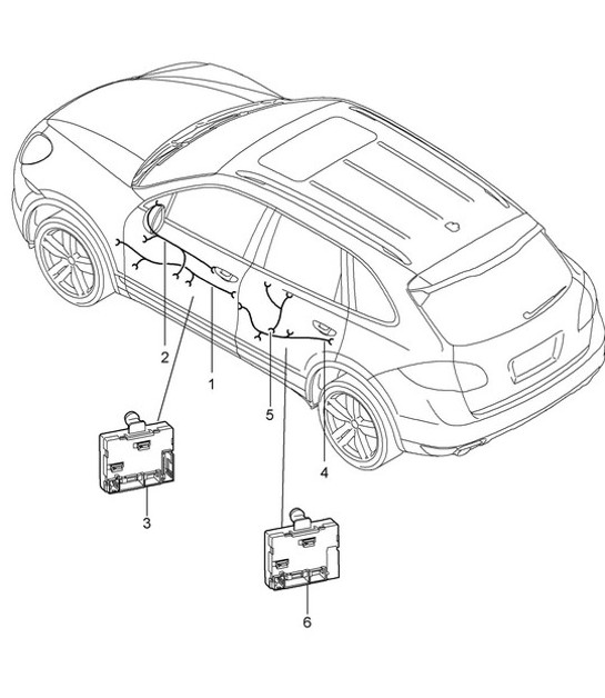 Diagram 902-015 Porsche Cayenne Turbo S V8 4.8L Benziner 550 PS Elektrische Ausrüstung