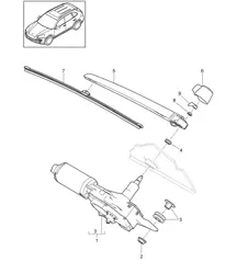 Essuie-glace arrière Cayenne 92A (958) 2011-18