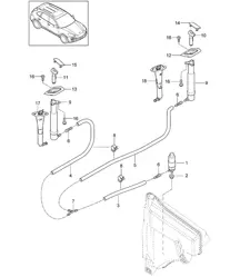 Headlight washer system (PR:8X1) Cayenne 92A (958) 2011-18