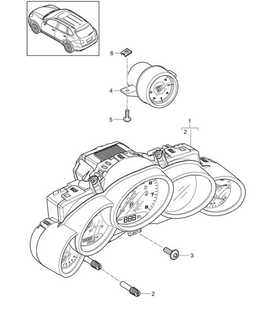 Diagram 906-000 Porsche Cayenne MK1 (955) 2003-2006 Elektrische Ausrüstung