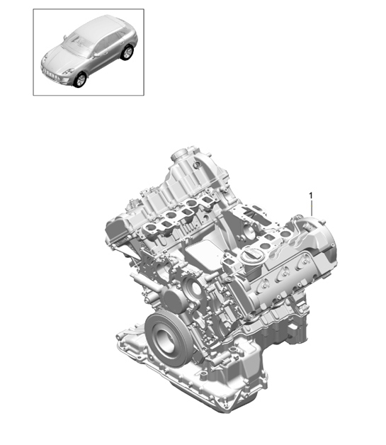 Diagram 101-015 Porsche Macan (95B) MK1 (2014-2018) Engine