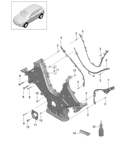 Diagram 101-060 Porsche Cayman 2.7L 987C 2006-08 Engine