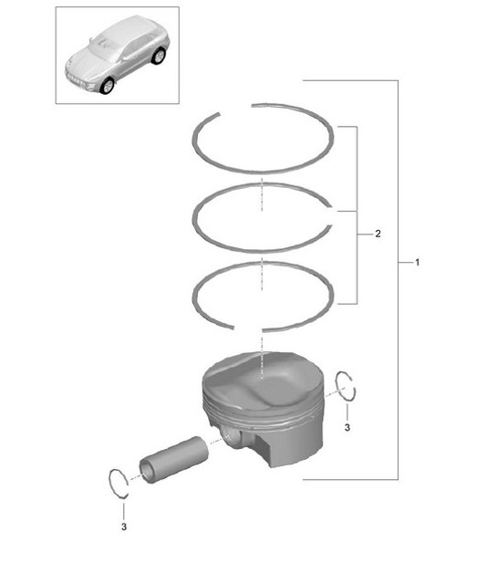 Diagram 102-030 Porsche Cayman GTS 718 4.0L Manual (400 Bhp) Engine