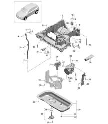 Boîtier conducteur d'huile / Pompe à huile / Pompe à vide / Carter d'huile (Modèle : CDUD, CTBA, CTBB, CTBC) 95B.1 Macan 3.0L Diesel 2014-18
