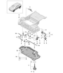 Colector de admisión / Cárter de aceite (Modelo: CTMA,CTM, CTLA,CTL, DCNA,DCN, DHKA,DHK) 95B.1 Macan 3.0L / 3.6L 2014-18