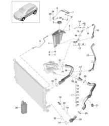 Koelvloeistofkoelsysteem / koelvloeistofexpansievat (model: CNCC,CNC, CYNA,CYPA, CYP,CYNB) 95B.1 Macan 2.0L 2014-18 Koelvloeistofkoelsysteem / koelvloeistofexpansievat (model: CNCC,CNC, CYNA,CYPA, CYP,CYNB) 95B.1 Macan 2.0L 2014-18