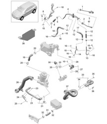 Sistema de refrigeración de refrigerante (Modelo: CDUD,CTBA, CTBB,CTBC) 95B.1 Macan 3.0L Diesel 2014-18