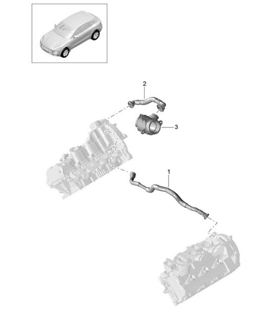 Diagram 107-025 Porsche Macan (95B) MK1 (2014-2018) Engine